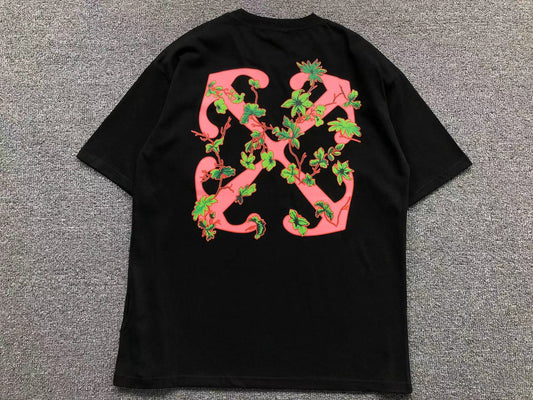 Off White Ramage Flower Arrow Tee Black