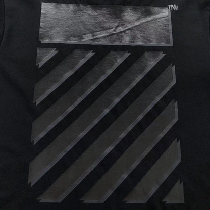 Off White Rubber Diagonal Tee Black