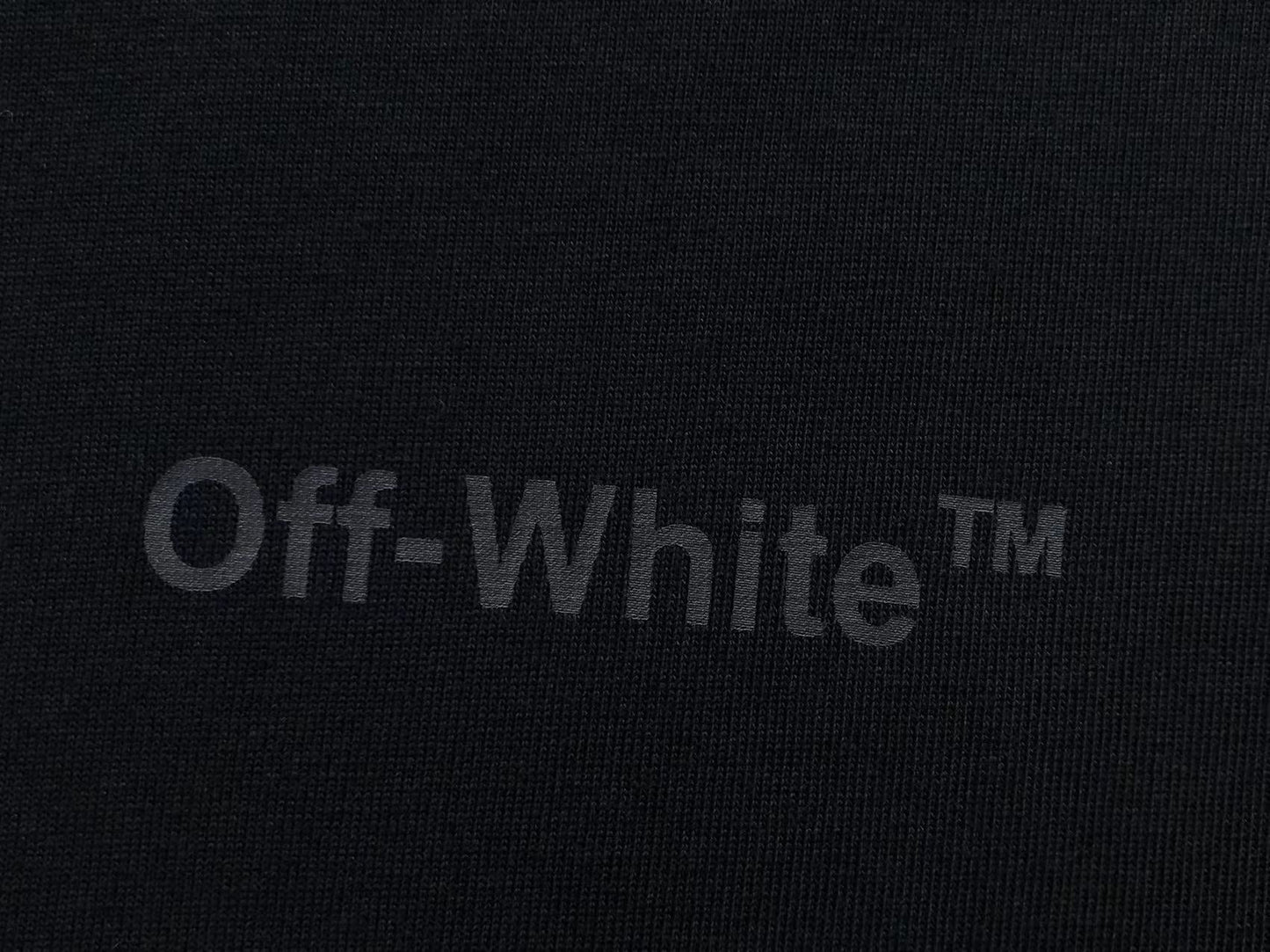 Off White Rubber Diagonal Tee Black