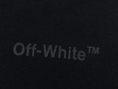 Off White Rubber Diagonal Tee Black