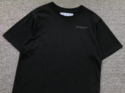 Off White Rubber Diagonal Tee Black