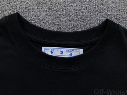 Off White Rubber Diagonal Tee Black