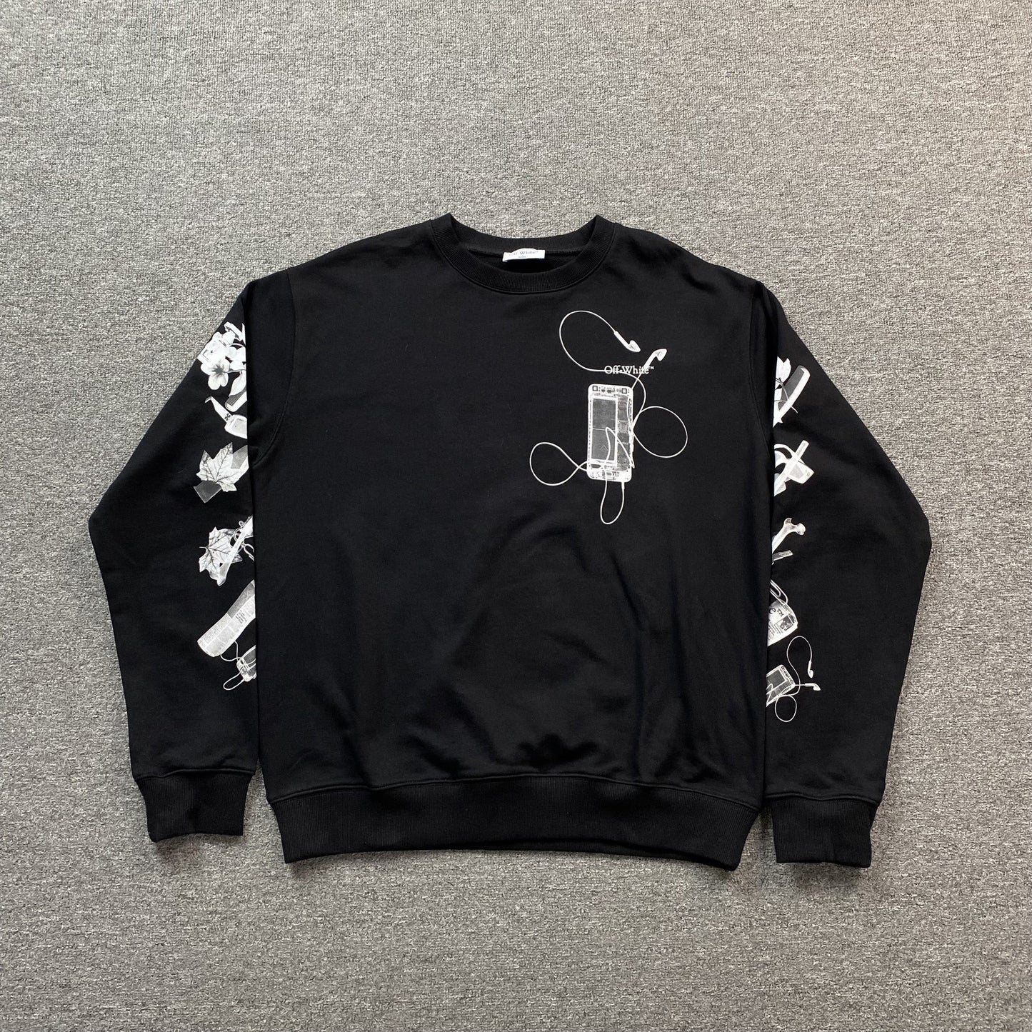 OFF WHITE SCAN ARROW CREWNECK BLACK