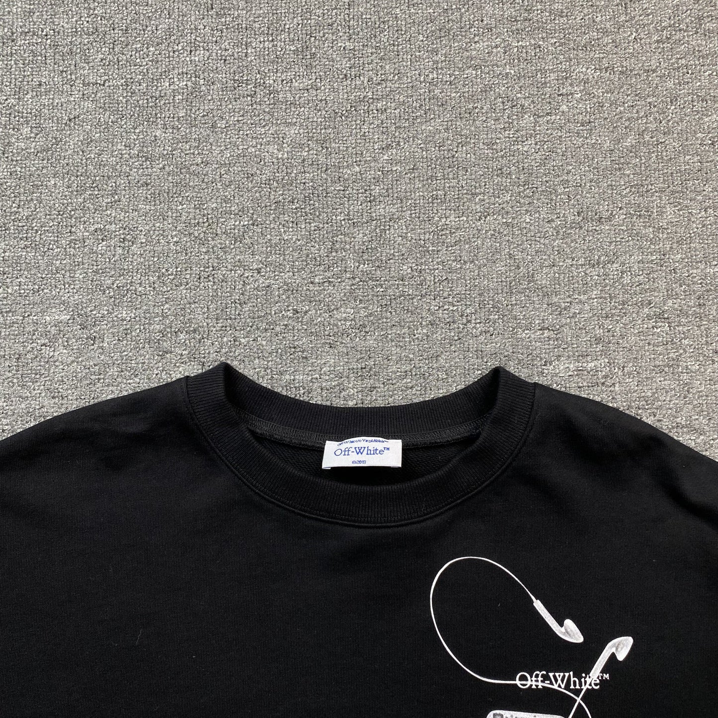 OFF WHITE SCAN ARROW CREWNECK BLACK