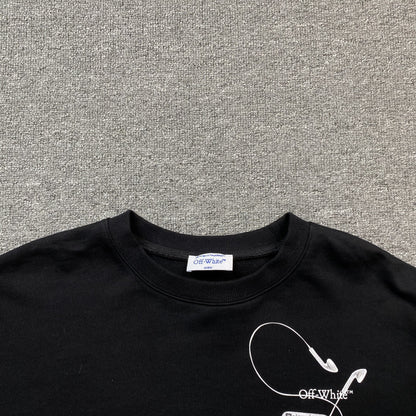 OFF WHITE SCAN ARROW CREWNECK BLACK
