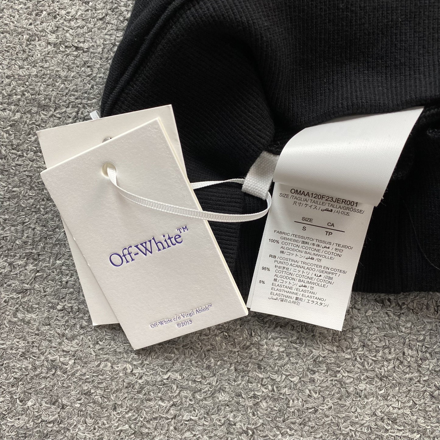 OFF WHITE SCAN ARROW CREWNECK BLACK