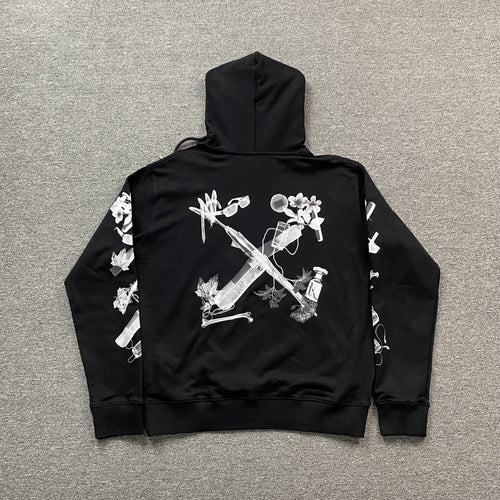 OFF WHITE SCAN ARROW HOODIE BLACK