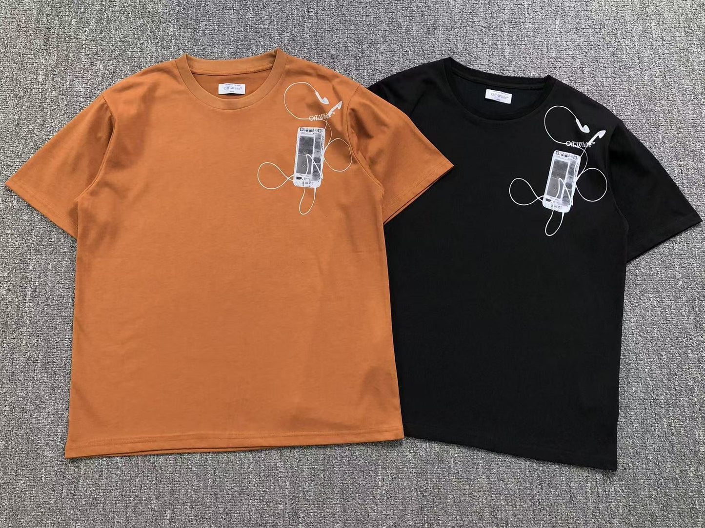 Off White Scan Arrow Tee Brown