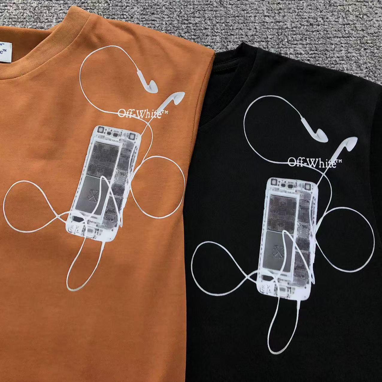 Off White Scan Arrow Tee Brown