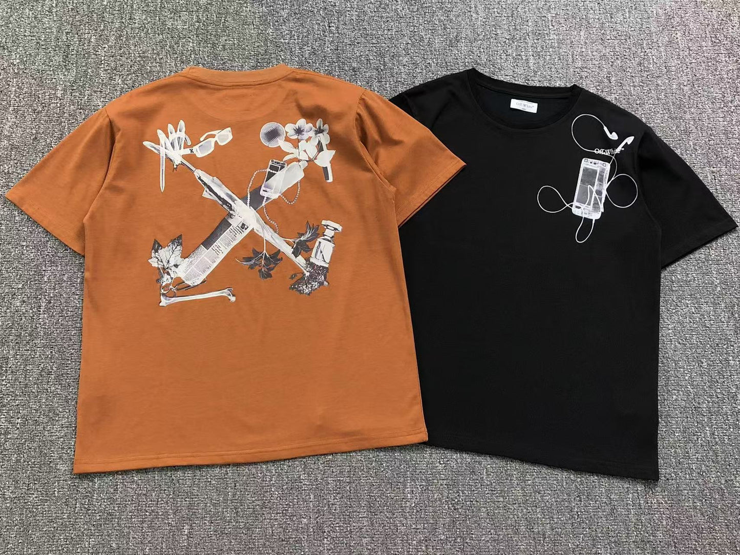 Off White Scan Arrow Tee Brown