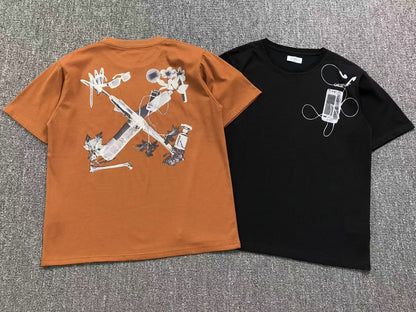 Off White Scan Arrow Tee Brown