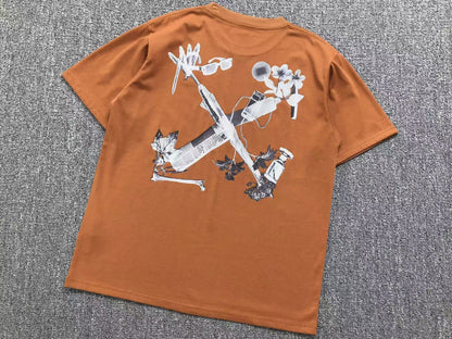 Off White Scan Arrow Tee Brown