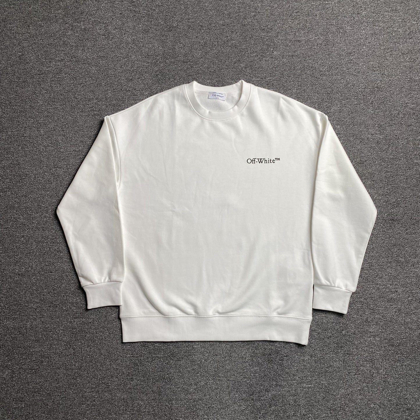 OFF WHITE SCRATCH ARROW CREWNECK WHITE