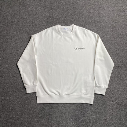 OFF WHITE SCRATCH ARROW CREWNECK WHITE