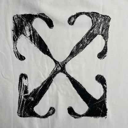 OFF WHITE SCRATCH ARROW CREWNECK WHITE