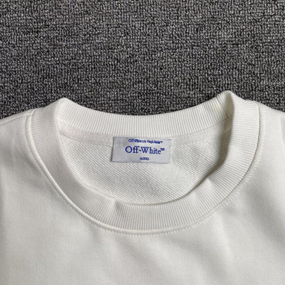OFF WHITE SCRATCH ARROW CREWNECK WHITE