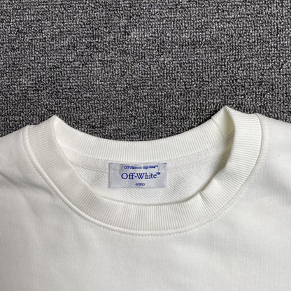 OFF WHITE SCRIBBLE DIAG CREWNECK WHITE