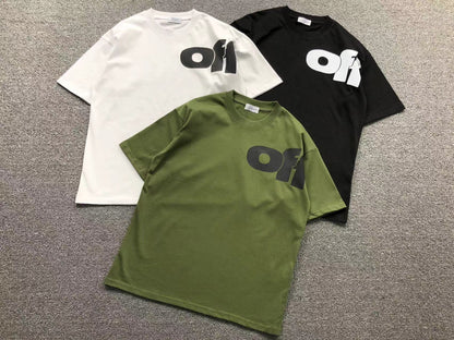 Off White Shared Logo Tee Green