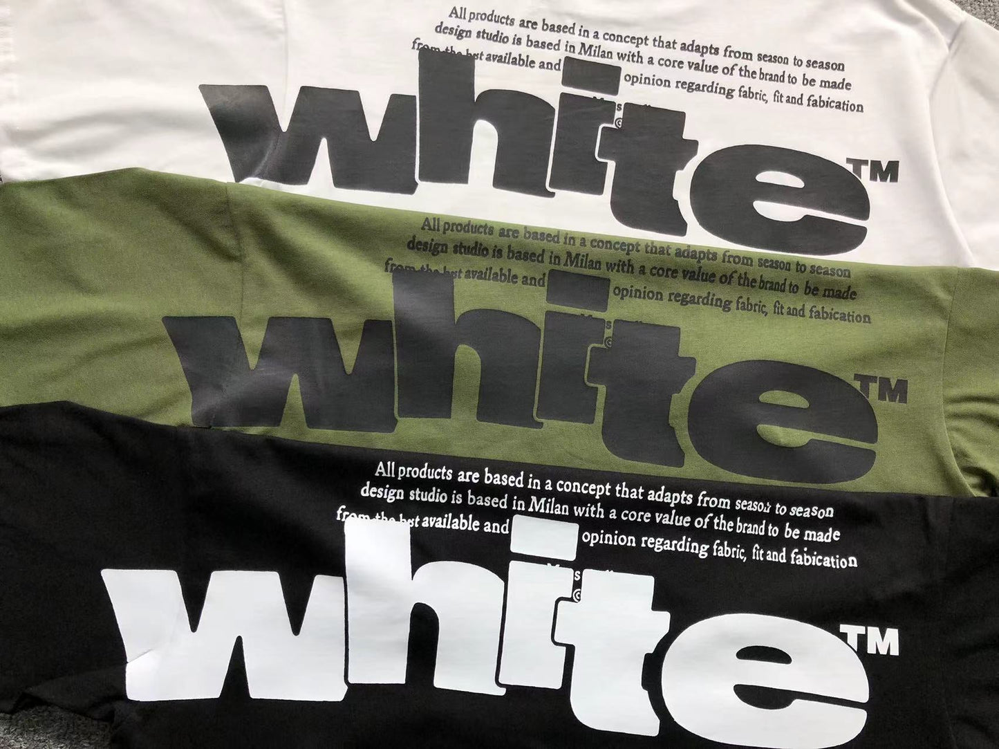 Off White Shared Logo Tee Green