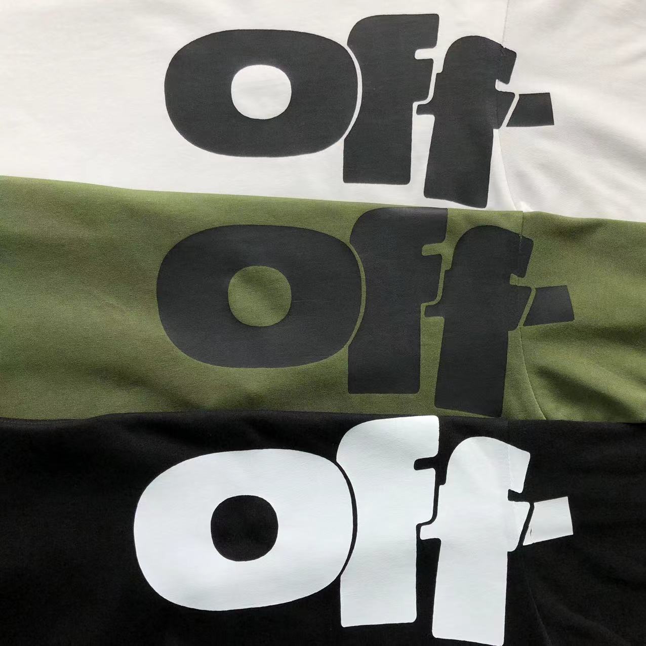 Off White Shared Logo Tee Green