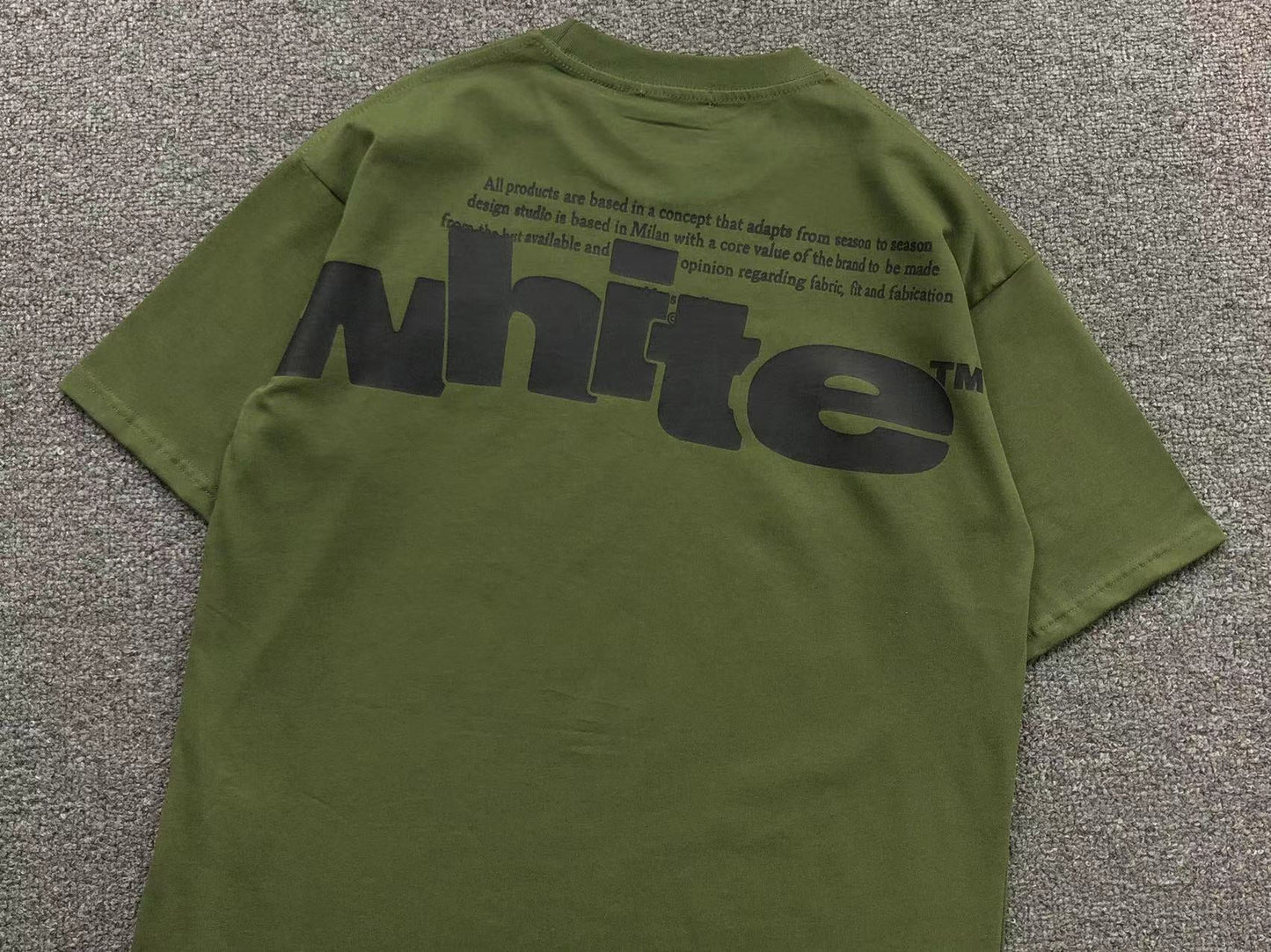 Off White Shared Logo Tee Green
