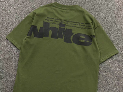 Off White Shared Logo Tee Green