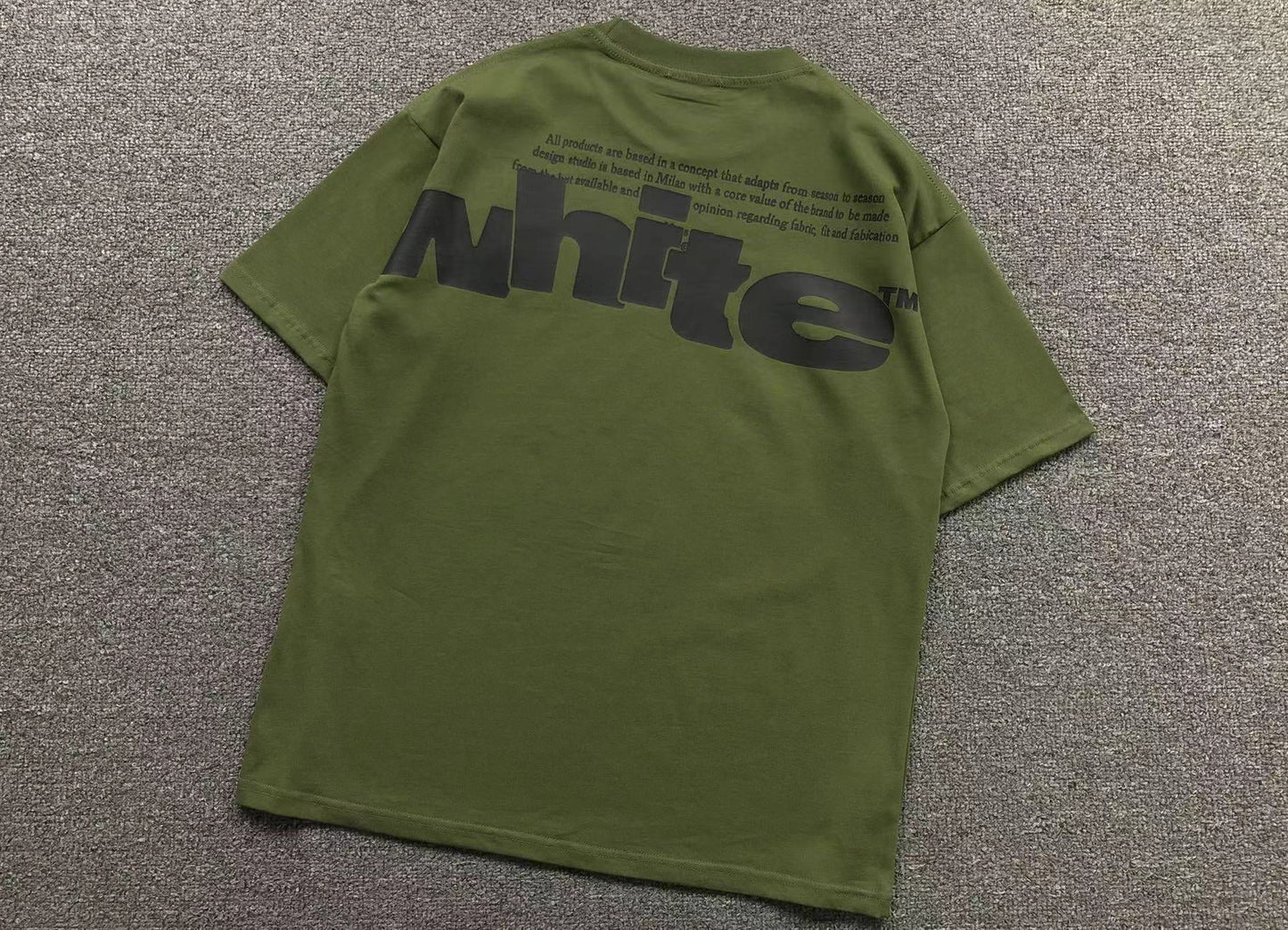 Off White Shared Logo Tee Green