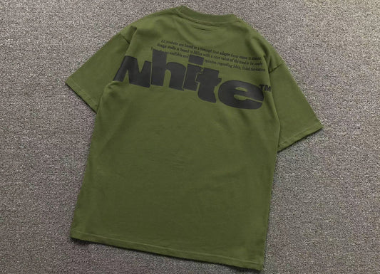 Off White Shared Logo Tee Green