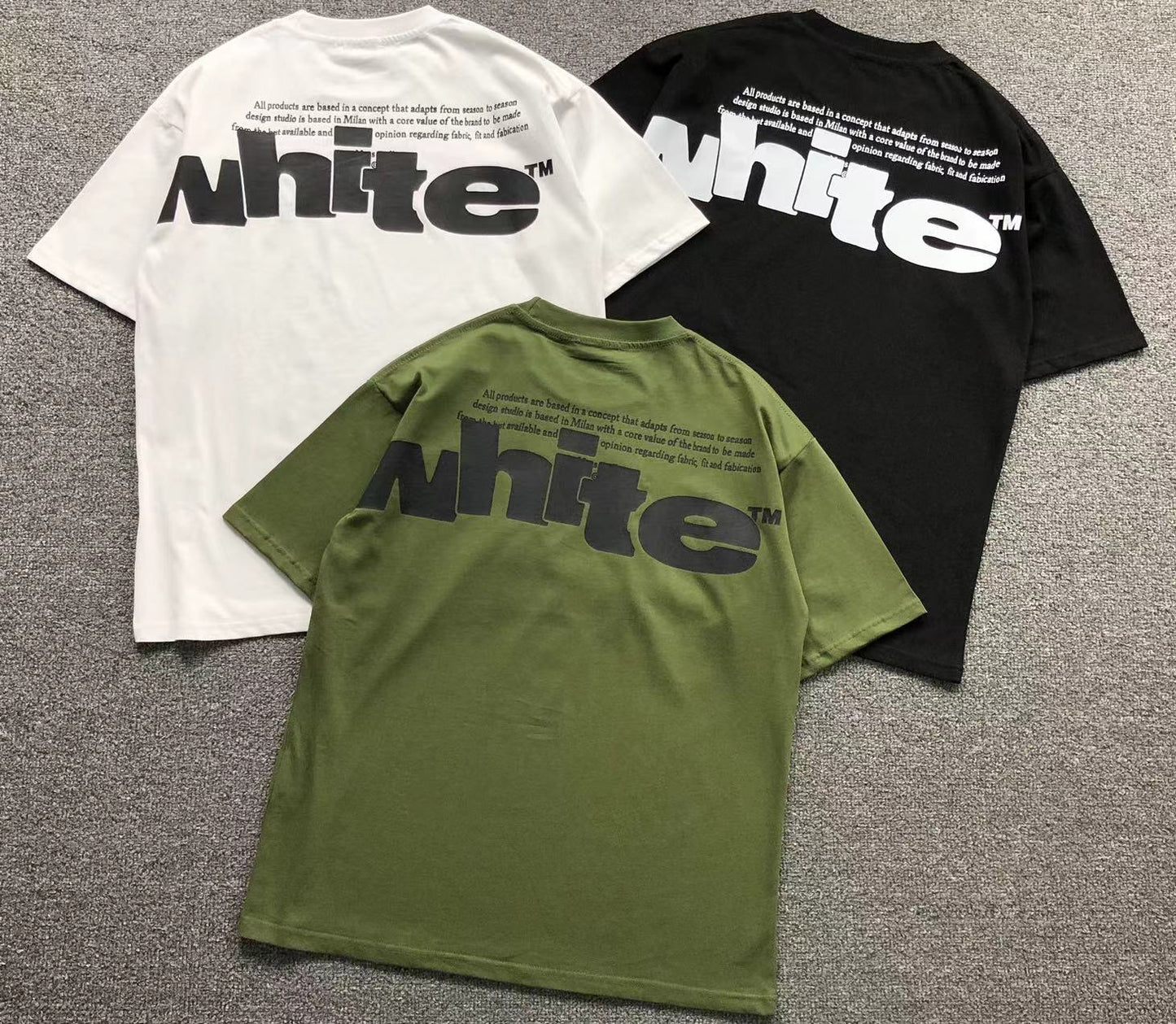 Off White Shared Logo Tee White