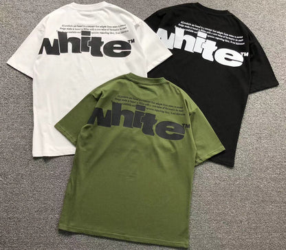 Off White Shared Logo Tee White