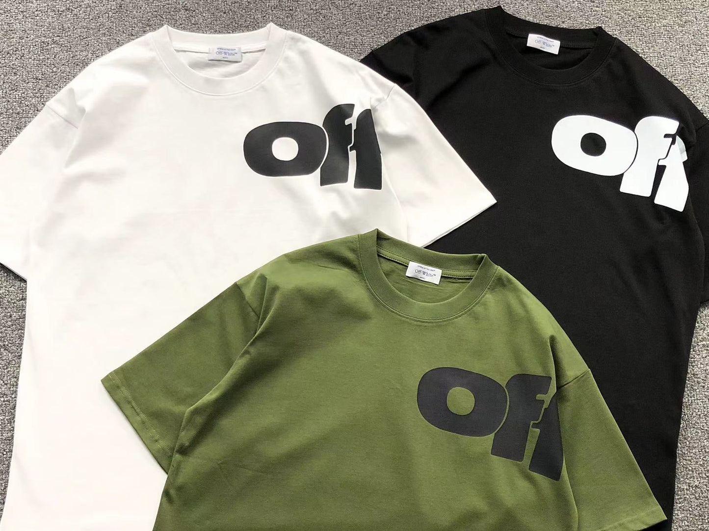 Off White Shared Logo Tee White