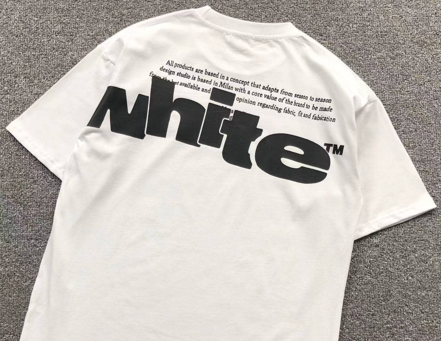 Off White Shared Logo Tee White