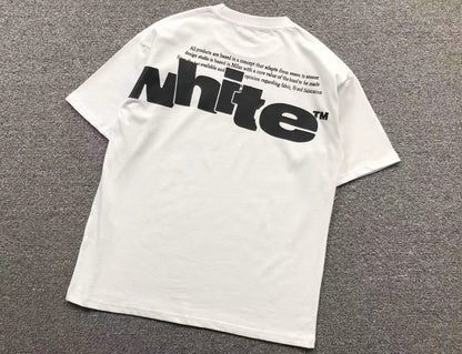 Off White Shared Logo Tee White