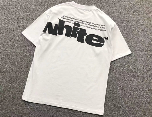 Off White Shared Logo Tee White
