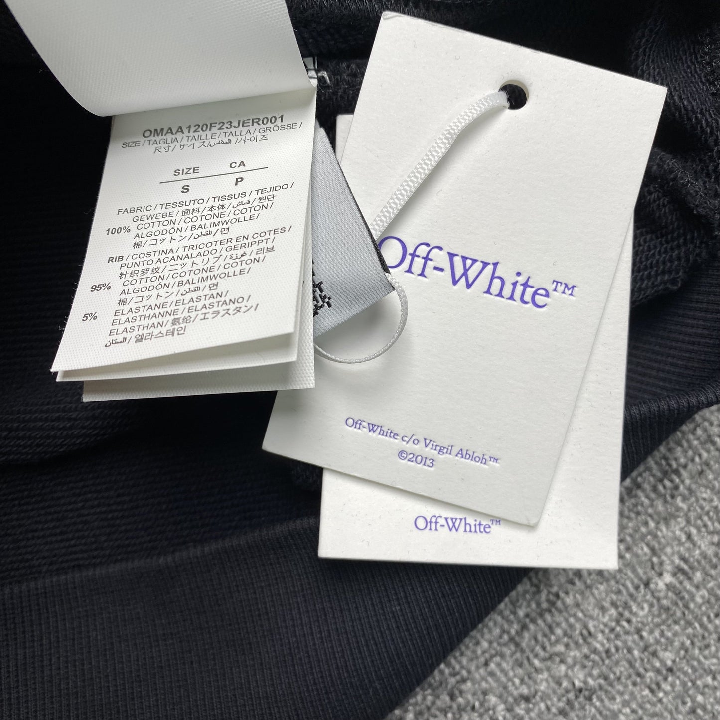 OFF WHITE SLIDING BOOK CREWNECK BLACK