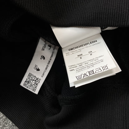 OFF WHITE SLOGAN HOODIE BLACK