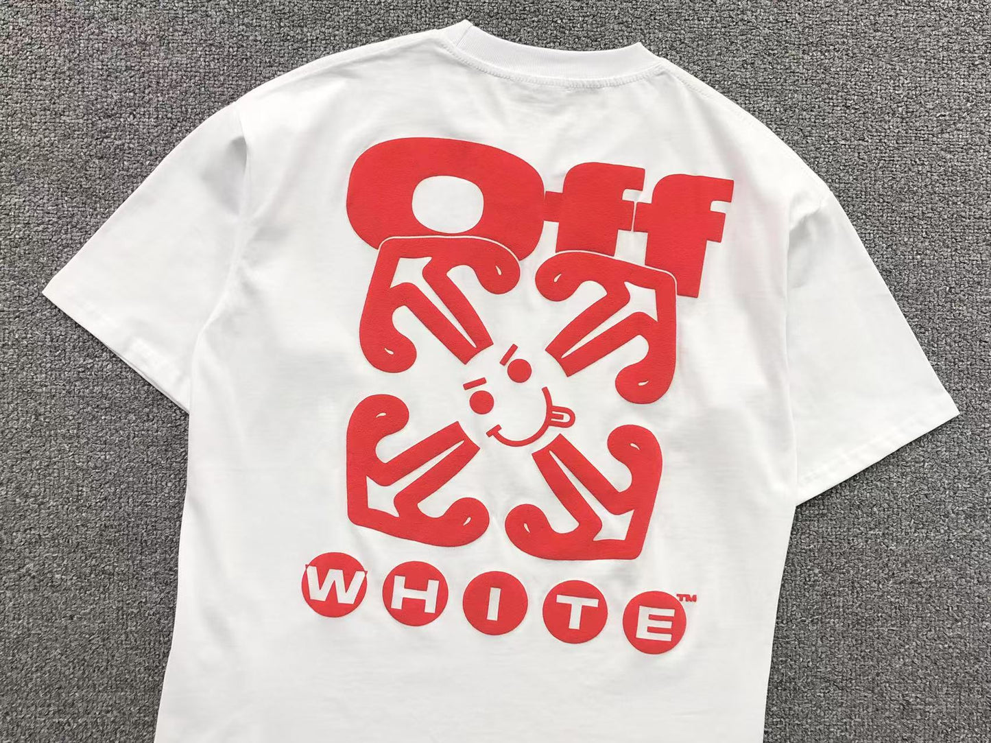 Off White Smile Arrow Tee White