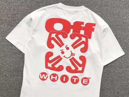 Off White Smile Arrow Tee White