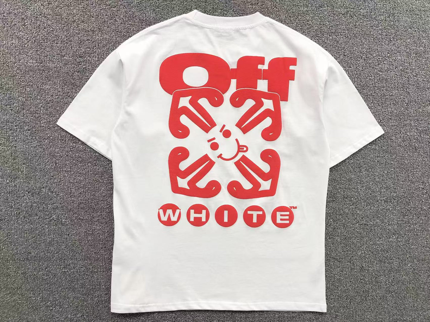 Off White Smile Arrow Tee White