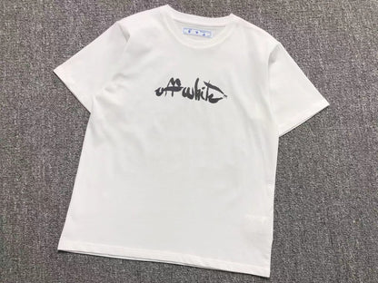 Off White Spray Arrow Tee White
