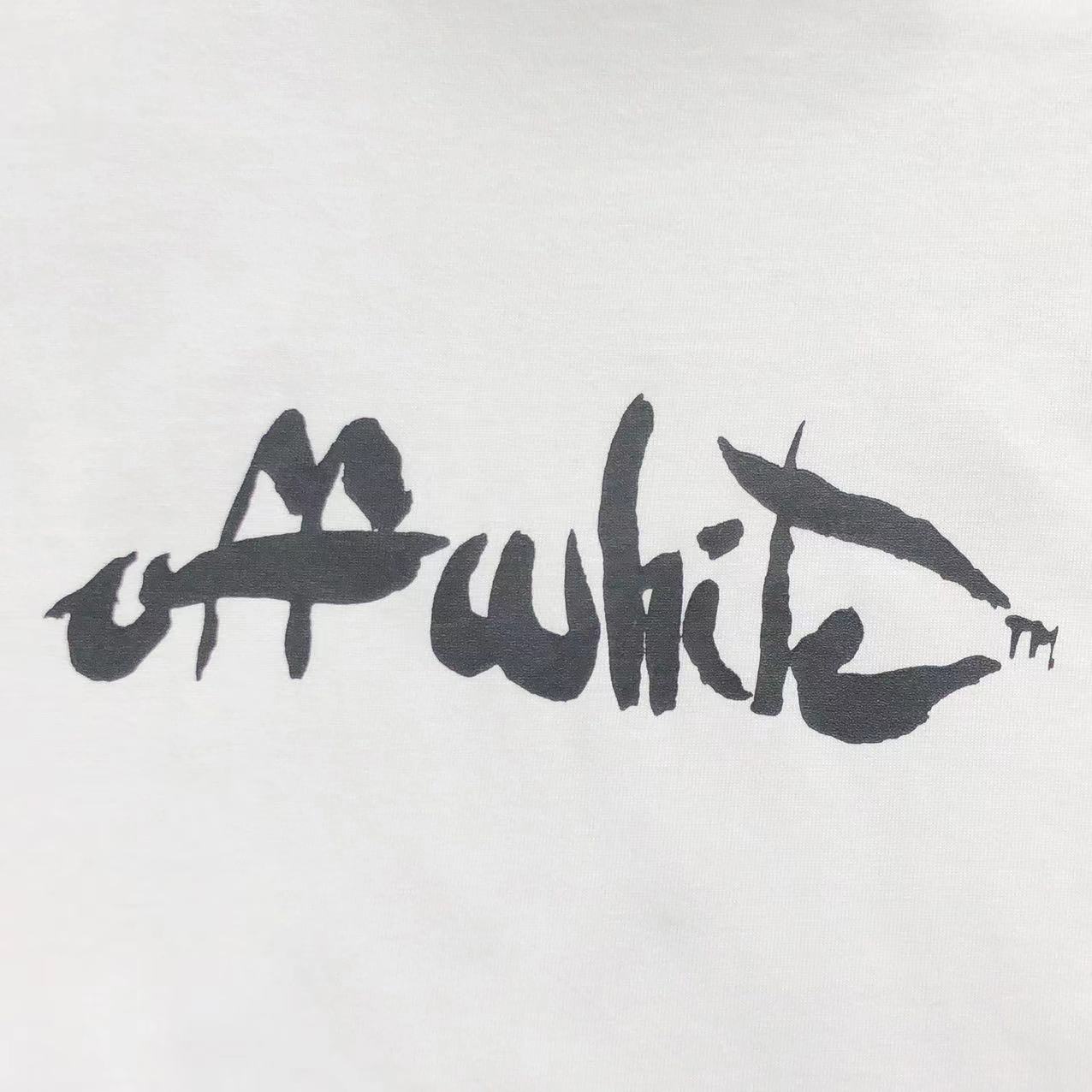 Off White Spray Arrow Tee White