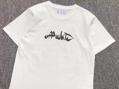 Off White Spray Arrow Tee White