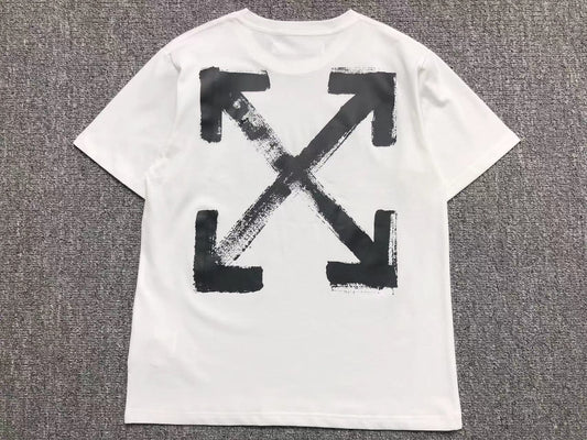 Off White Spray Arrow Tee White