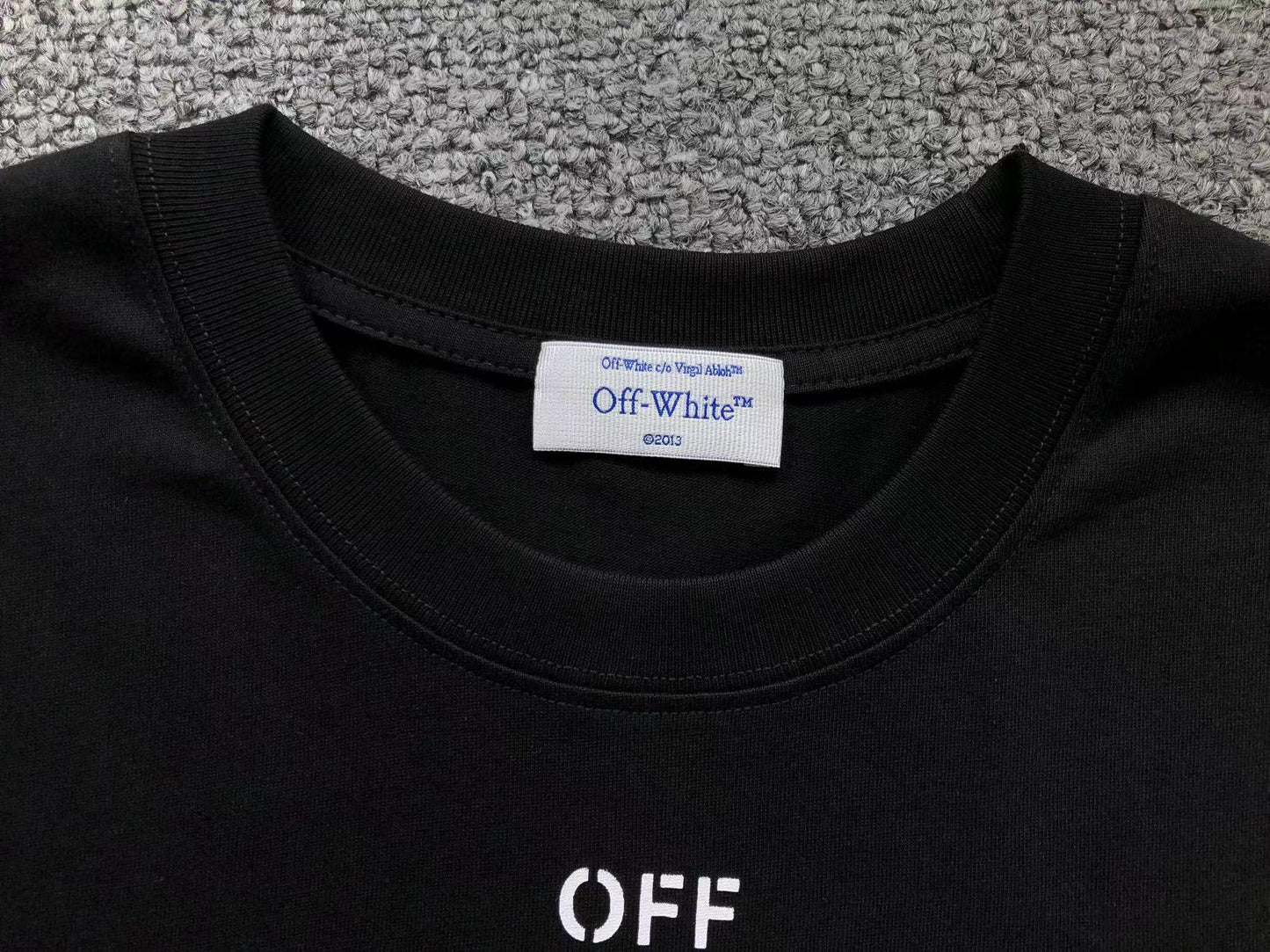 Off White Type Sticker Tee Black