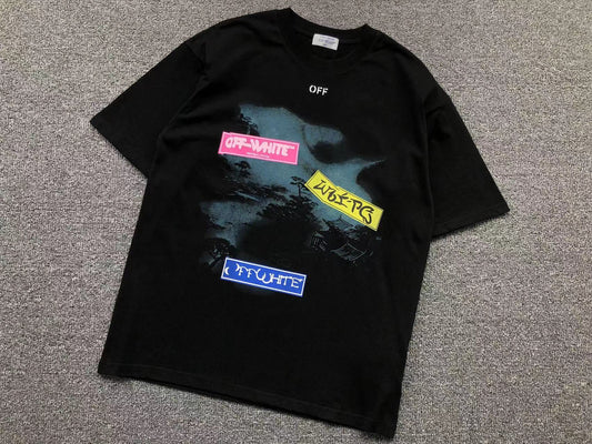 Off White Type Sticker Tee Black