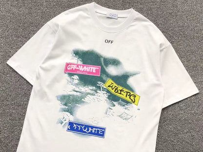 Off White Type Sticker Tee White