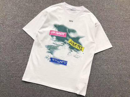 Off White Type Sticker Tee White