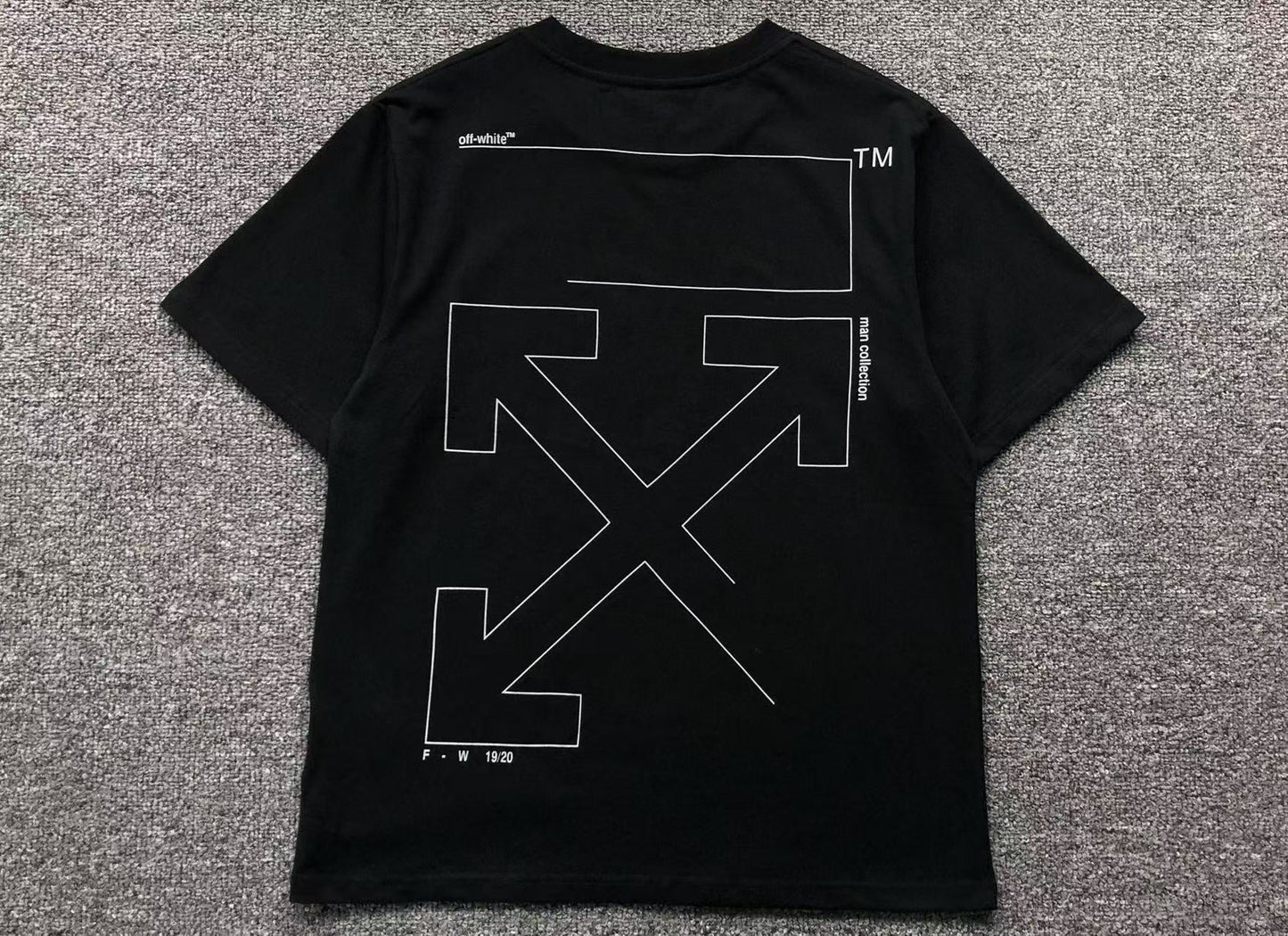 Off White Unfinished Tee Black
