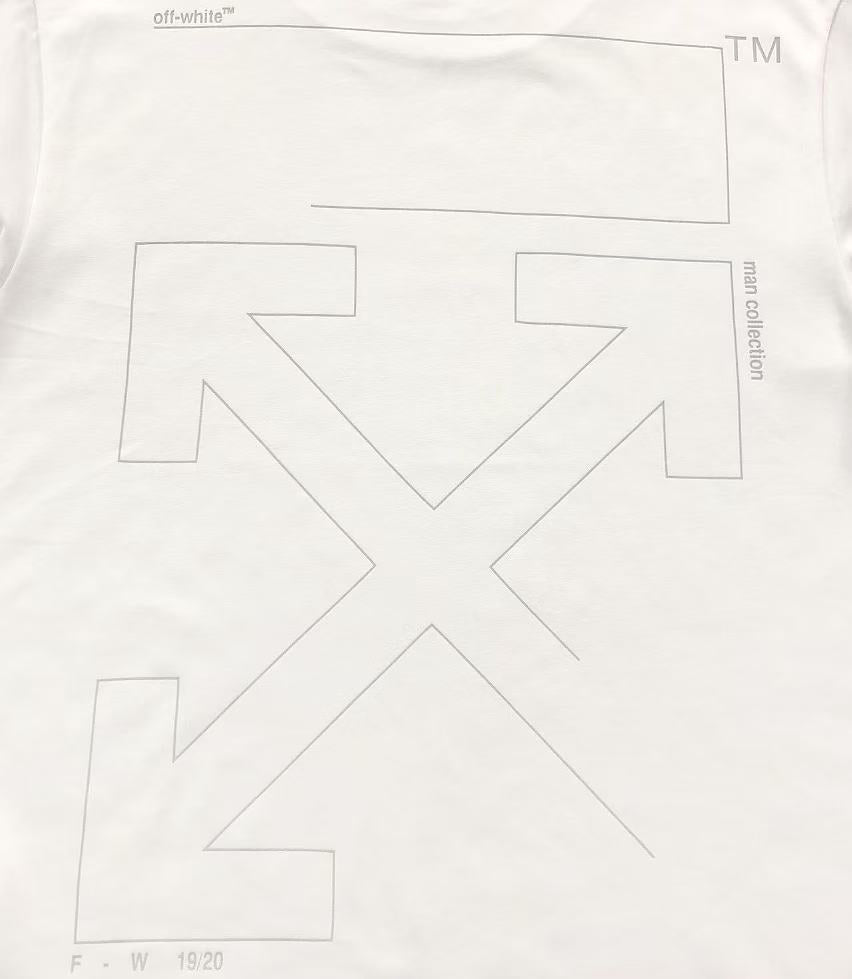 Off White Unfinished Tee White
