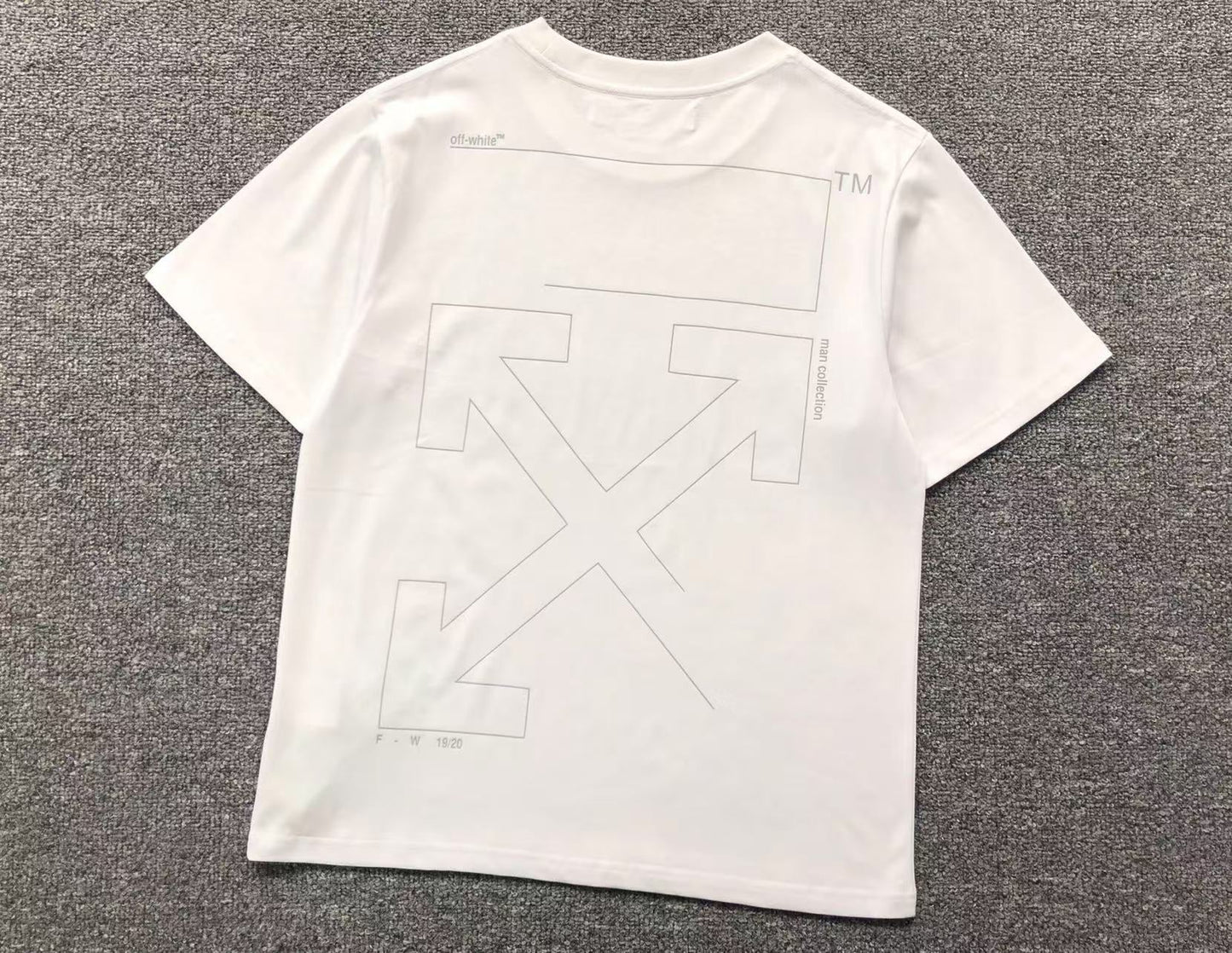 Off White Unfinished Tee White